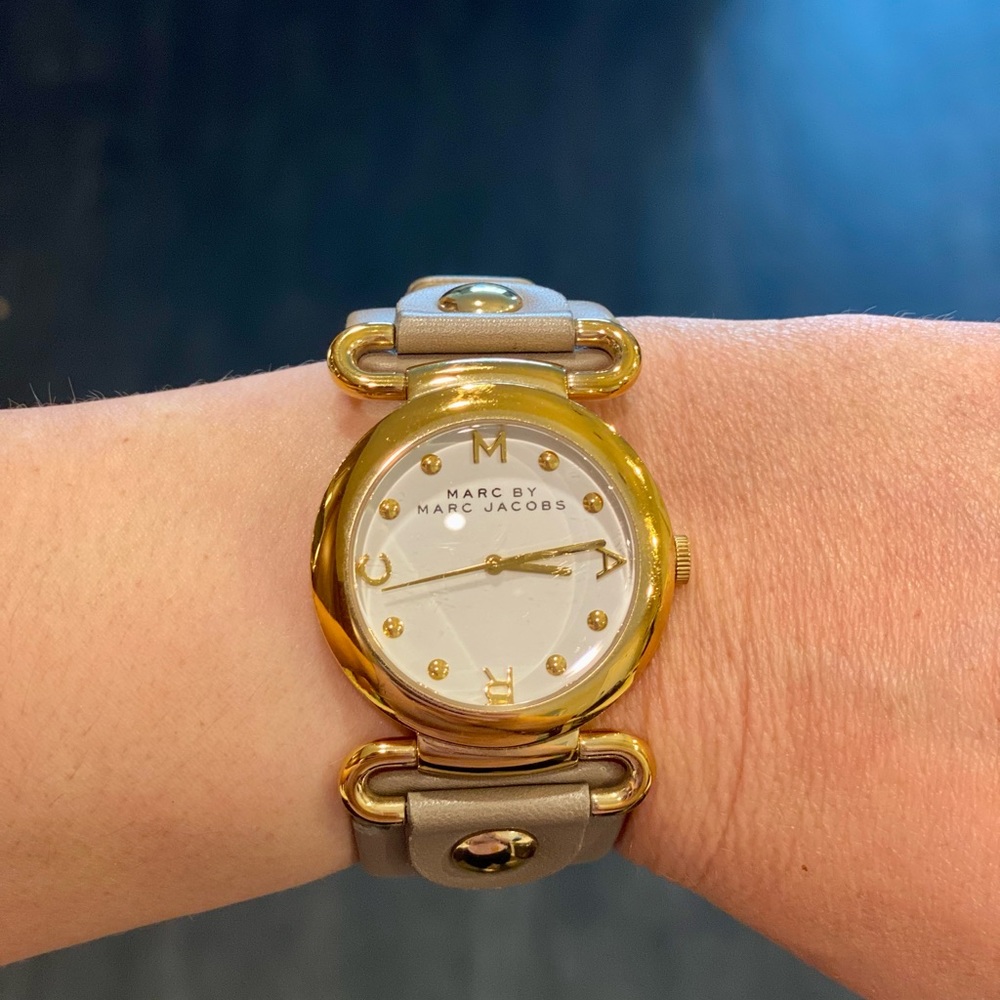 Marc Jacobs Grey & Gold Watch